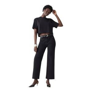 J. Crew Petite Sailor Wide Leg Crop Black Pants Size 27P Style B6639